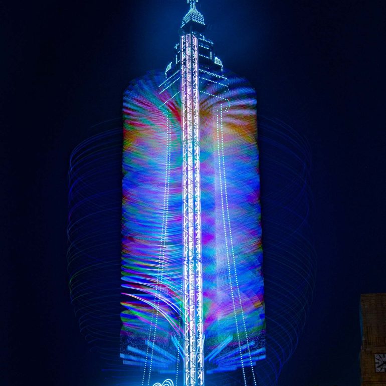 Blackpool tower at night