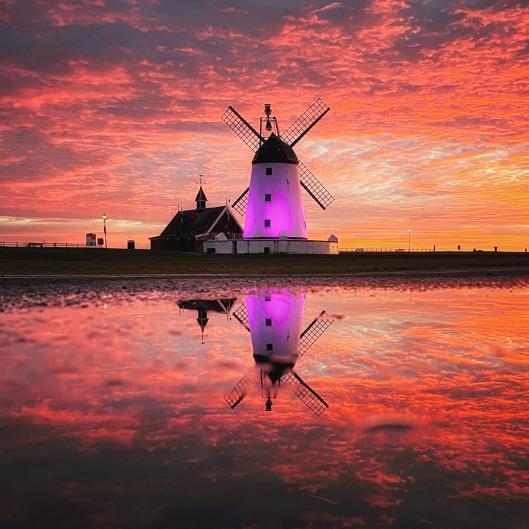 lytham windmill sunset