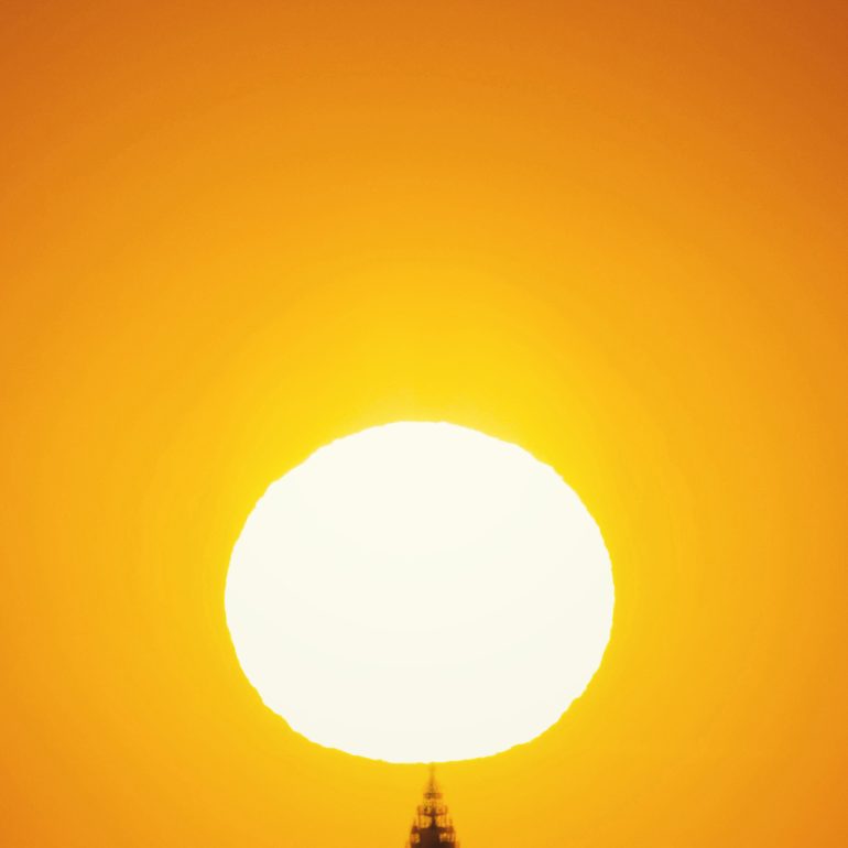 sunset Blackpool tower